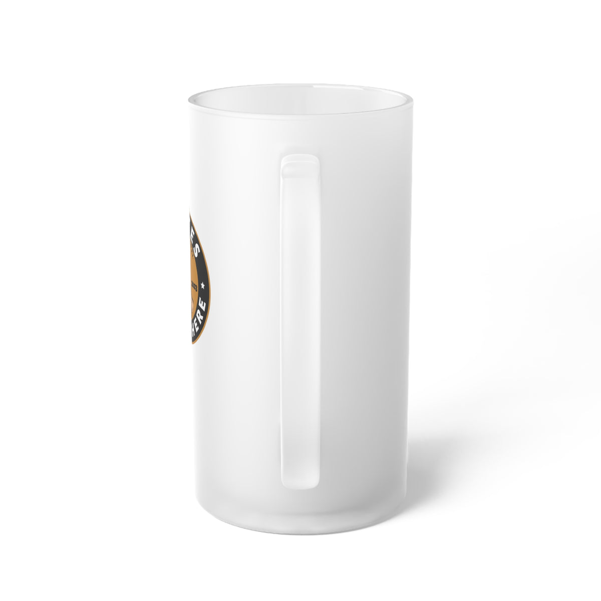Frosted Beer Mug — Classic Glass Pint Beer Stein with Handle