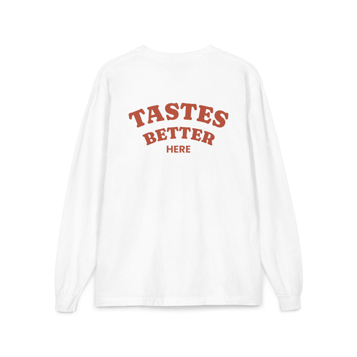 Tastes Better Here Long Sleeve Pocket Tee