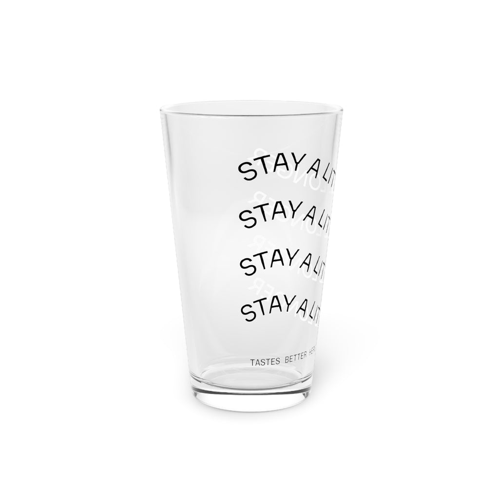 Pint Glass — 'Stay a Little Longer' Etched 16oz Beer Glass